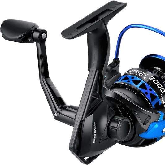 KastKing Centron & Centron Lite Spinning Reels, Freshwater and Saltwater Spinning Fishing Reel, Up to 17.5Lbs Max Drag, 5.2:1 Gear Ratio, Ultra Smooth Powerful, CNC Aluminum Spool, 9+1 BB Light Weight