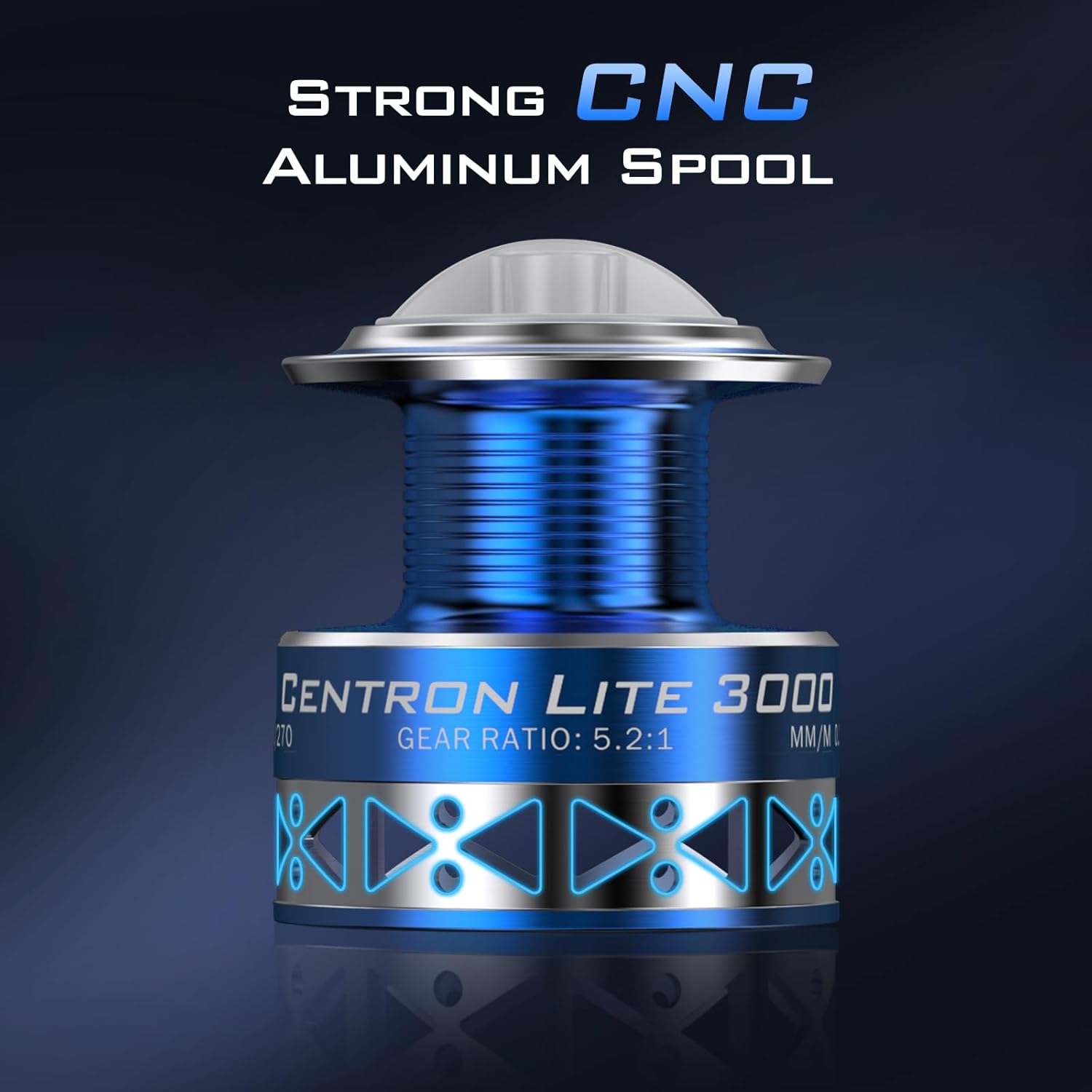 KastKing Centron & Centron Lite Spinning Reels, Freshwater and Saltwater Spinning Fishing Reel, Up to 17.5Lbs Max Drag, 5.2:1 Gear Ratio, Ultra Smooth Powerful, CNC Aluminum Spool, 9+1 BB Light Weight