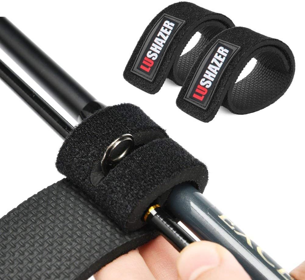 Fishing Rods Belt Stretchy Straps Tackle Ties Cable Holders Fit for Casting Rods, Spinning and Fly (5 Color, 10 pcs)