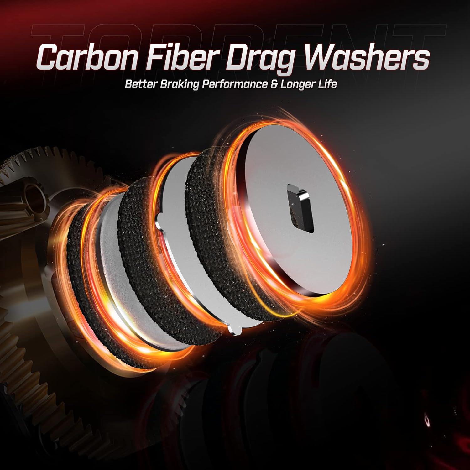 Piscifun Torrent Baitcaster Fishing Reel, 18LB Carbon Fiber Drag Baitcasting Reel, Magnetic Braking System Casting Reel, Available in 7.1:1 and 5.3:1