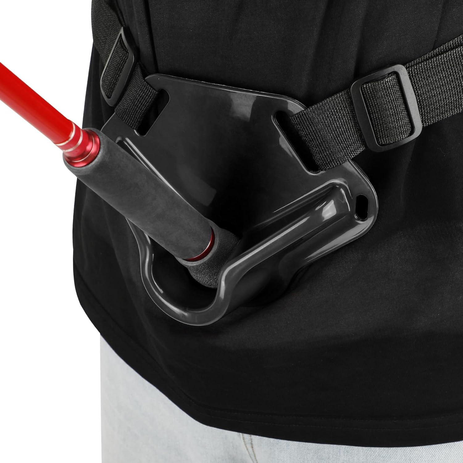 SANLIKE Fishing Belt 2PCS Adjustable Fishing Fighting Hook Remover Set Deep Sea Gear, Tackle Boat Fishing Rod Belt Holder