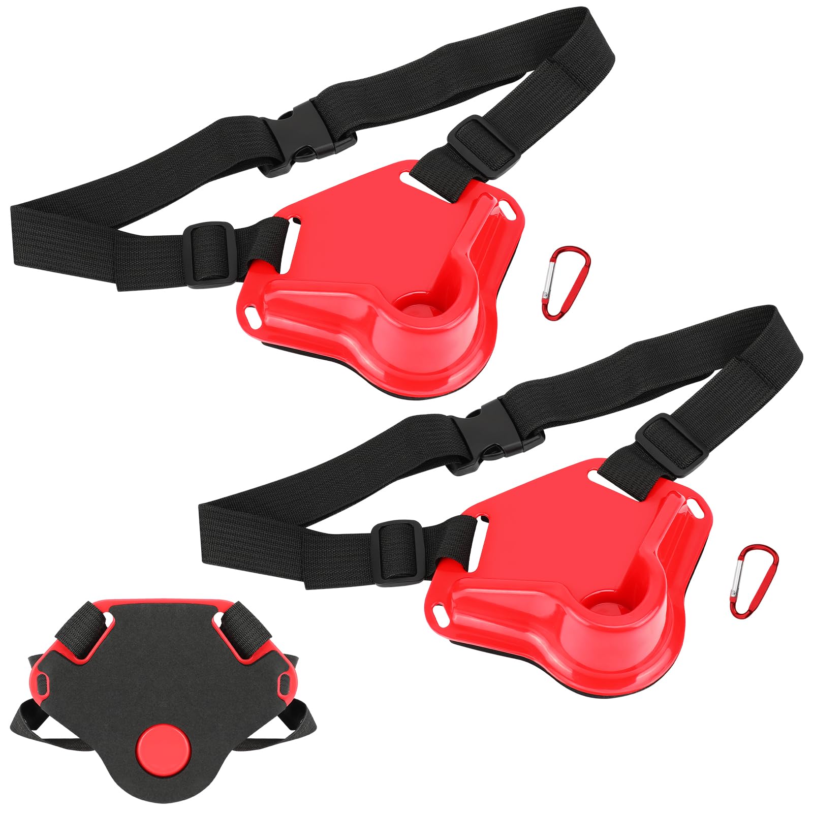 SANLIKE Fishing Belt 2PCS Adjustable Fishing Fighting Hook Remover Set Deep Sea Gear, Tackle Boat Fishing Rod Belt Holder