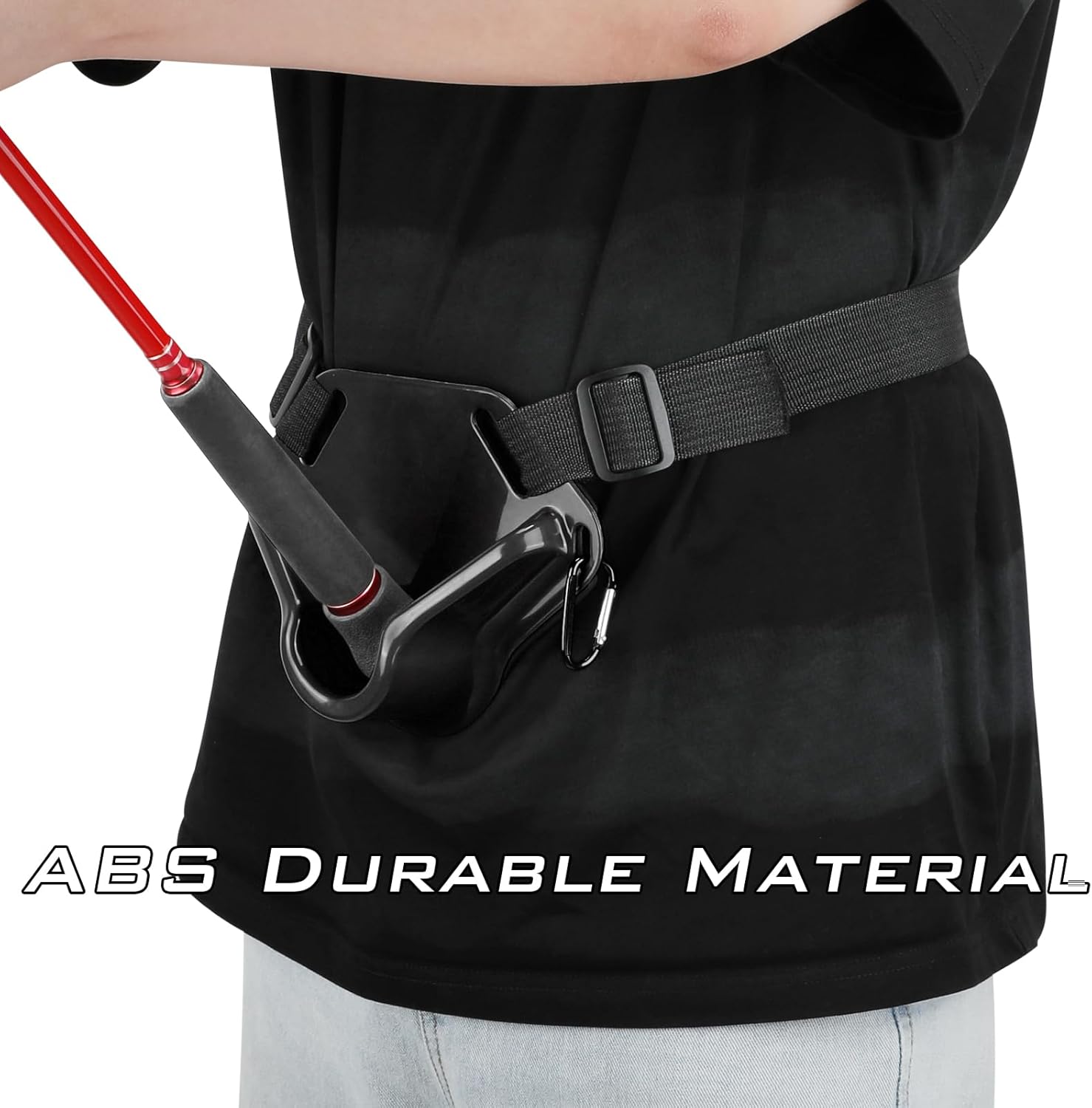 SANLIKE Fishing Belt 2PCS Adjustable Fishing Fighting Hook Remover Set Deep Sea Gear, Tackle Boat Fishing Rod Belt Holder