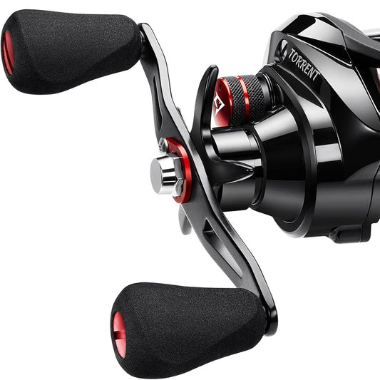 Piscifun Torrent Baitcaster Fishing Reel, 18LB Carbon Fiber Drag Baitcasting Reel, Magnetic Braking System Casting Reel, Available in 7.1:1 and 5.3:1