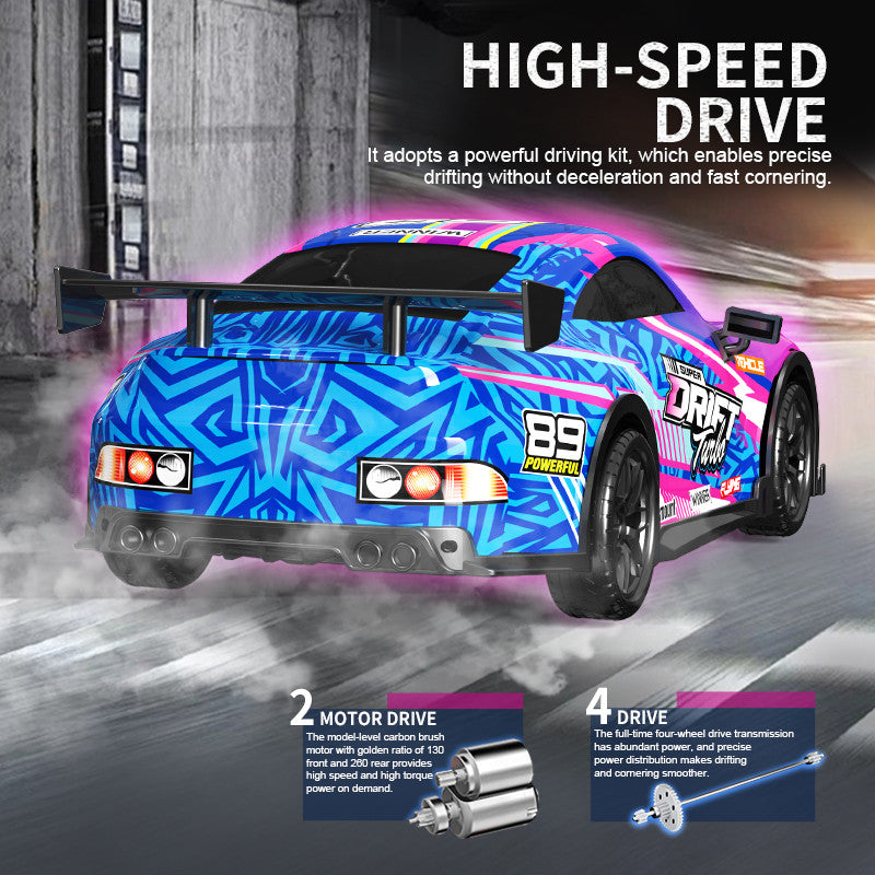 High-Speed RC Car with LED Lights