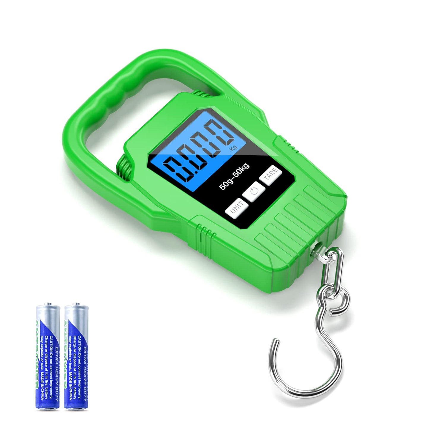 Digital Fish Scale Hanging Scale Fishing Scale, SKEAP 110lb/50kg Luggage Scale,Fish Weighing Scale, Upgrade Large Handle & Backlit LCD Display, Black,Fishing Gifts for Men,Black