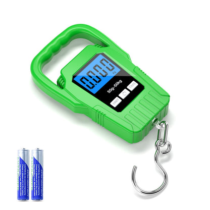 Digital Fish Scale Hanging Scale Fishing Scale, SKEAP 110lb/50kg Luggage Scale,Fish Weighing Scale, Upgrade Large Handle & Backlit LCD Display, Black,Fishing Gifts for Men,Black