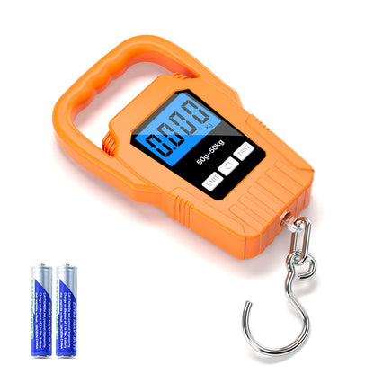 Digital Fish Scale Hanging Scale Fishing Scale, SKEAP 110lb/50kg Luggage Scale,Fish Weighing Scale, Upgrade Large Handle & Backlit LCD Display, Black,Fishing Gifts for Men,Black