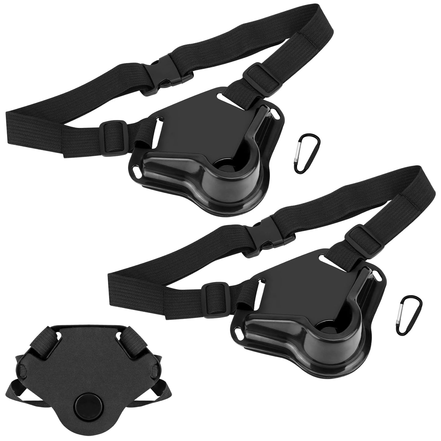 SANLIKE Fishing Belt 2PCS Adjustable Fishing Fighting Hook Remover Set Deep Sea Gear, Tackle Boat Fishing Rod Belt Holder
